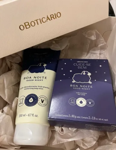 kit cuide se bem boticário-loção hidratante e sabonete 