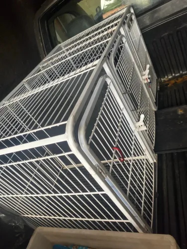 Gaiola de transporte de pet para três pet separado uma