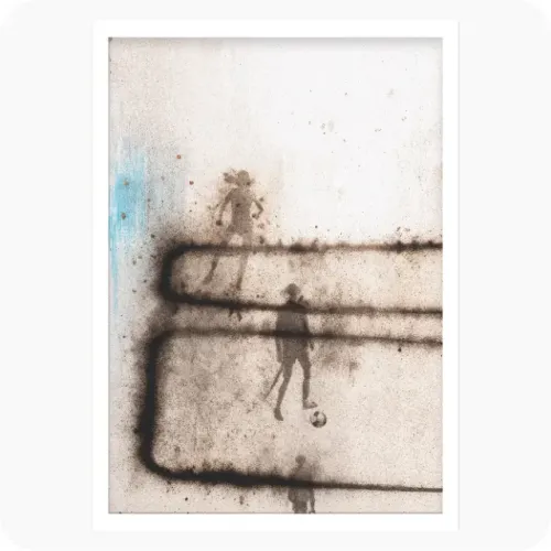 quadro futebol 9 - arte exclusiva olro art | moldura caixa branca
