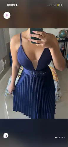 VESTIDO DE FESTA MIDI MÃE DE NOIVA ELAE COMPRADO NA LOJA TONS