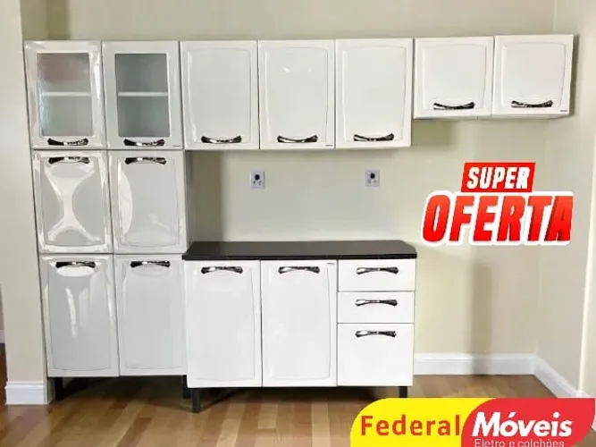 Armário De Cozinha em Aço 14P - Super Oferta!