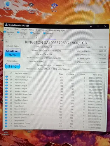 SSD Kingston 960 gb