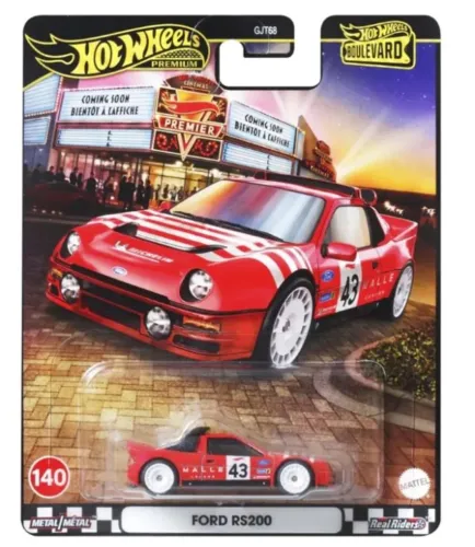 Hot Wheels Premium Ford RS200 Boulevard Nº140 Metal/Metal Real Riders Lacrado