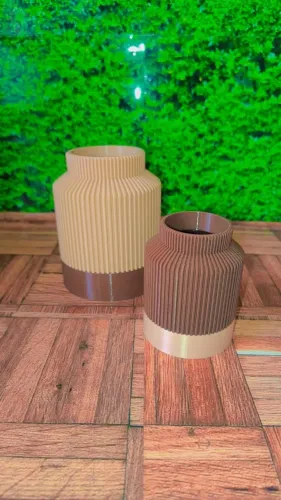 Conjunto 2 Mini Vasos Japandi Decorativo 