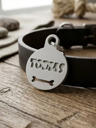 Plaqueta de identificação para cães