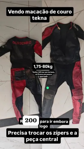 Macacão de couro tekna 