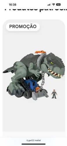 Jurassic World Imaginext Dinossauro Mega Rugido Selvagem Com Sons e Luzes - Mattel GWT22