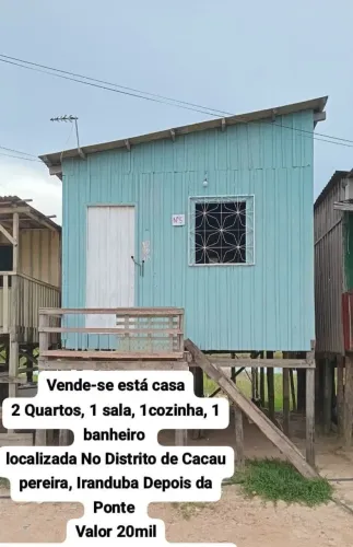 VENDO CASA NO DISTRITO DO IRANDUBA DEPOIS DA PONTE RIO NEGRO R$ 20.000,00