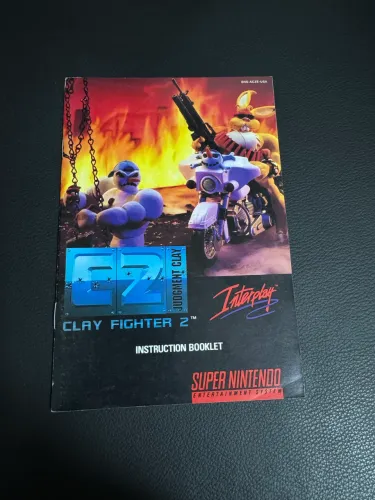Manual Clay Fighter 2 Original Super Nintendo