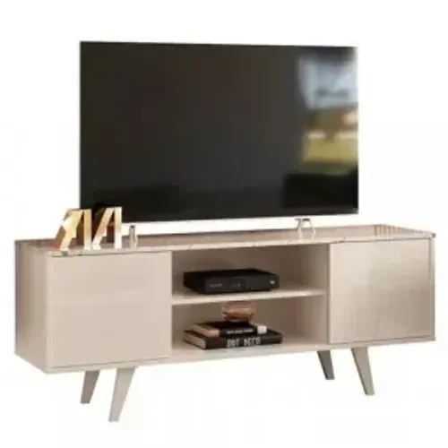 Oferta! Rack Lisboa Na Cor Calacata/Off White - A Pronta Entrega