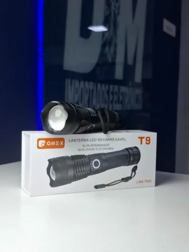Lanterna LED Recarregável ONE-X T9 LAN-7009 Alta Intensidade