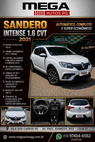 Renault Sandero Intense Flex 1.6 16V 5P Aut. 2021