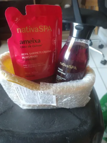 Kit nativa SPA sabonete líquido perfumado ameixa mas bamlhera