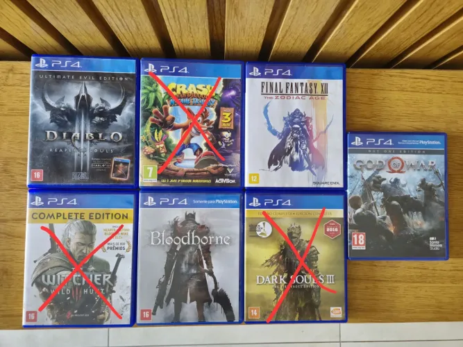 Jogos PS4 valores na descrição