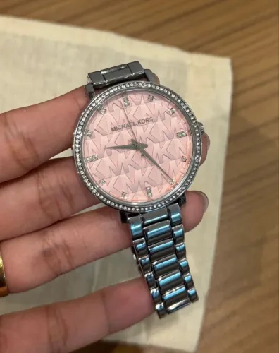 Relógio Michael Kors prata com zirconias