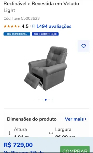 Poltrona reclinável 