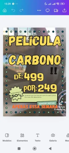 Promoção da semana Película carbono