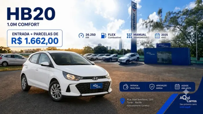 Hyundai HB20 Comfort 1.0 Flex 12V Mec. 2025
