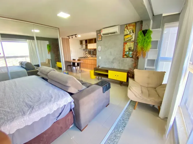 Flat Mobiliado e decorado (contrato mínimo de 1 ano), prox. Goiânia Shopping