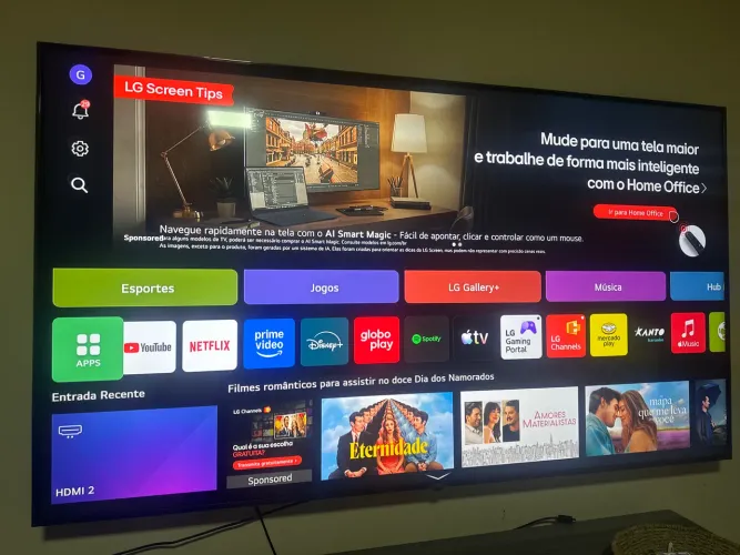 TV LG 75 polegadas 4K com controle por voz e IA Oportunidade!!!