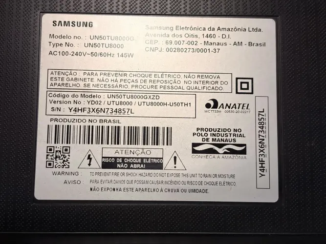 Par de Alto-Falantes/Autofalantes TV Samsung Crystal UHD 50" UN50TU8000 (Original)