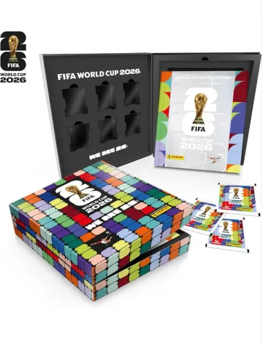Box Super Premium Álbum Copa Do Mundo Fifa 2026 Panini Prata + 50 pacotes de figurinha
