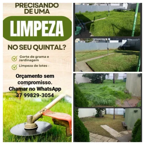 Limpeza de lotes corte de grama e jardinagem 