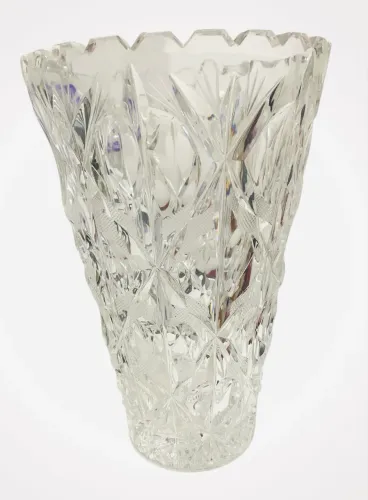 Vaso de Cristal Lapidado Vintage - Estilo Europeu/Bohemia - Déc. 70/80