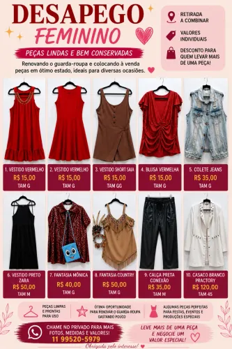 Desapego de roupas femininas 