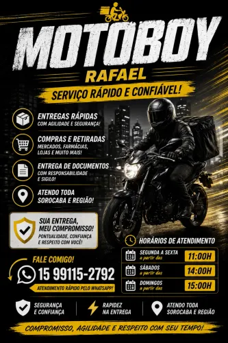 Motoboy Particular em Sorocaba | Entregas Rápidas