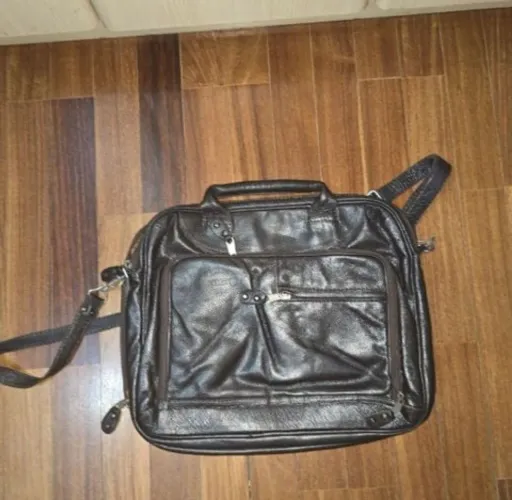 bolsa executiva de couro legítimo marrom