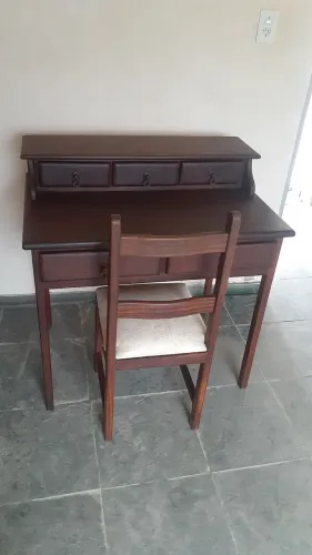 Escrivaninha mesa 6 gavetas sucupira