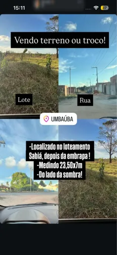 Lote em Umbaúba/Se