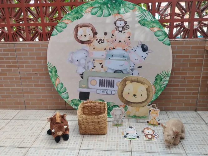 Kit decoração de aniversário Safári Baby