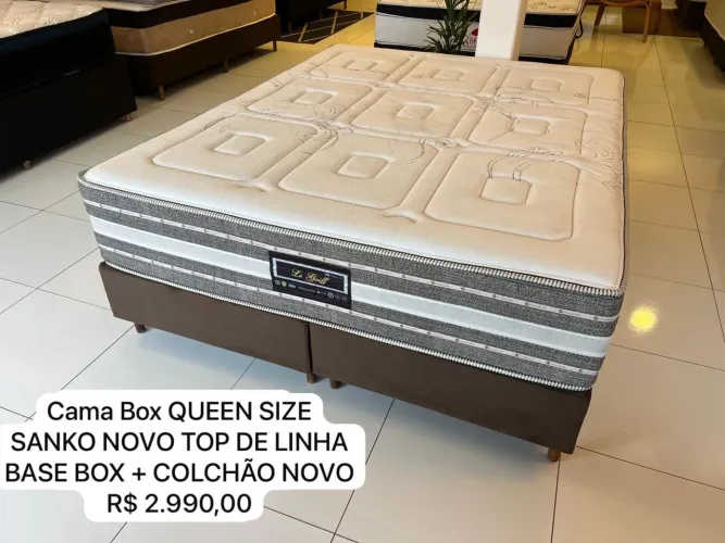 Cama box Queen Size SANKO NOVO TOP - ENTREGAMOS