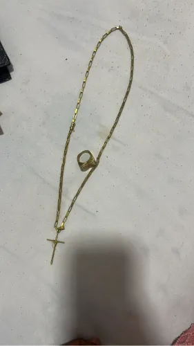 Corrente moeda antiga e dedeira