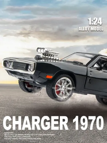 ? Miniatura Dodge Charger 1970 Velozes e Furiosos Escala 1:24 com Luz e Som