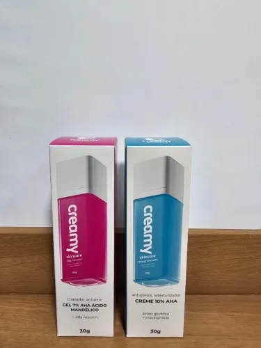 Kit CREAMY Dupla Renovação - Ácido Mandélico + Ácido Glicólico