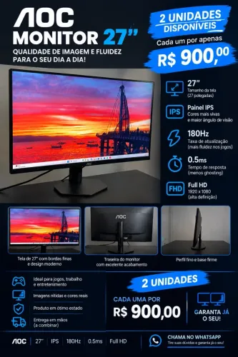 Monitor 27 OAC 180hz