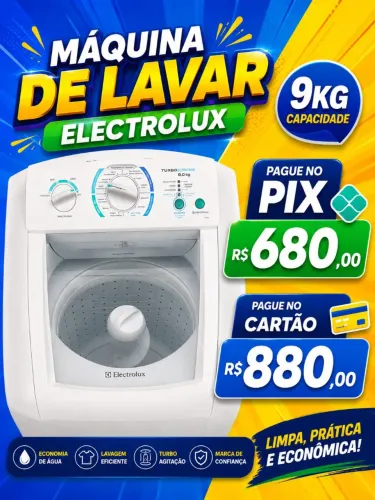 Máquina de Lavar Electrolux 9kg