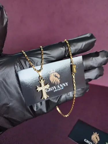 Cordão Masculino / Corrente Tijolinho + Pingente 