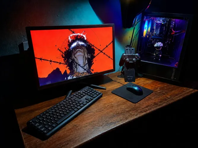 Pc completo ryzen 5 5600GT mais controle e suporte pro controle