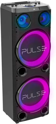 Caixa De Som Torre Double 12 Pol 2300w Bluetooth Cor Preto Pulse SP508