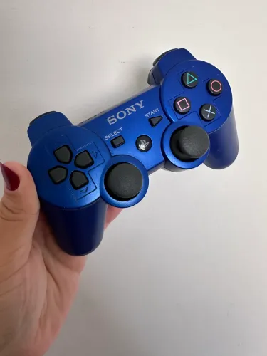 Controle PS3 sem fio Azul Metálico 