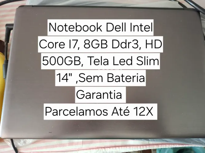 Notebook Dell Intel Core I7, 8GB Ddr3, HD 500GB, Tela Led Slim 14" - Garantia