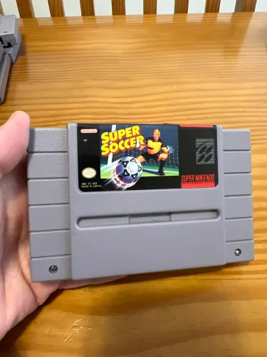 Jogo original Super Soccer para SNES (Super Nintendo)