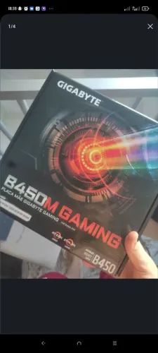 Placa-mãe Gigabyte B450M Gaming (Completa)