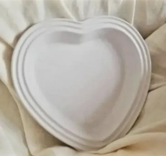 Assadeira Tortas Coração Branco Algodão Le Creuset