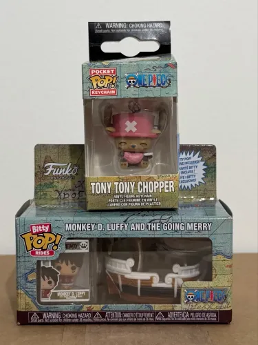 Funko Bitty Luffy and The going Merry e chaveiro Tony Tony chopper