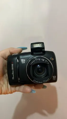 Canon PowerShot SX110 IS - funcionando - câmera digital vintage